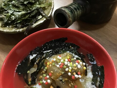 刺身があまったら♪サヨリのお茶漬け 鯛の刺身でも